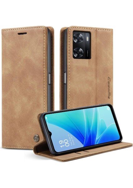 Oppo Için Flip Case A57 4G/A77 4G/A77S Flip Folio Kitap Kılıf Kart Yuvası Pu (Yurt Dışından)