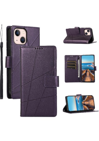 Iphone 13 Için Flip Case Mini Kickstand Darbeye Şok Emici Üç (Yurt Dışından)