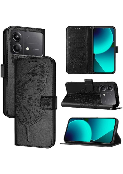 Xiaomi Poco X6 Neo 5g Premium Deri Manyetik Kabartma Flip Case (Yurt Dışından)