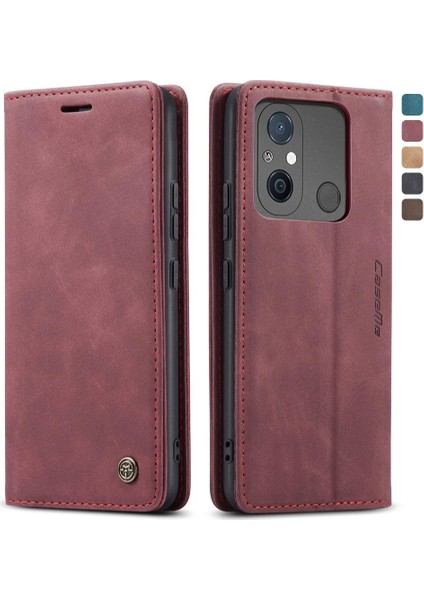 Xiaomi Redmi 12C Durumda Kart Yuvası Kickstand Manyetik Kapatma Için Flip Case (Yurt Dışından)