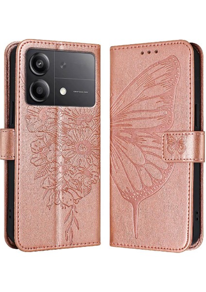 Xiaomi Poco X6 Neo 5g Premium Deri Manyetik Kabartma Flip Case (Yurt Dışından)