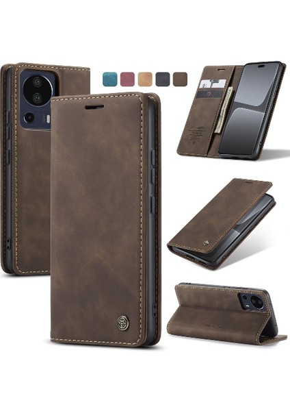 Xiaomi 13 Lite Için Flip Case Kılıf Kart Yuvası Kickstand Manyetik Kapatma Pu (Yurt Dışından) fırsatları
