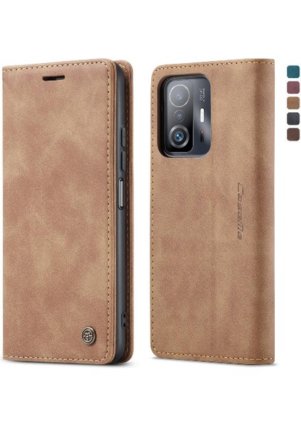 Xiaomi 11T Için Flip CASE/11T Pro Flip Folio Kitap Vintage Pu Deri Cüzdan (Yurt Dışından)