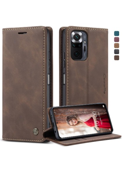 Xiaomi Redmi Not 10 Için Flip Case Pro Max Flip Folio Kitap Kılıf Kart Yuvası (Yurt Dışından)