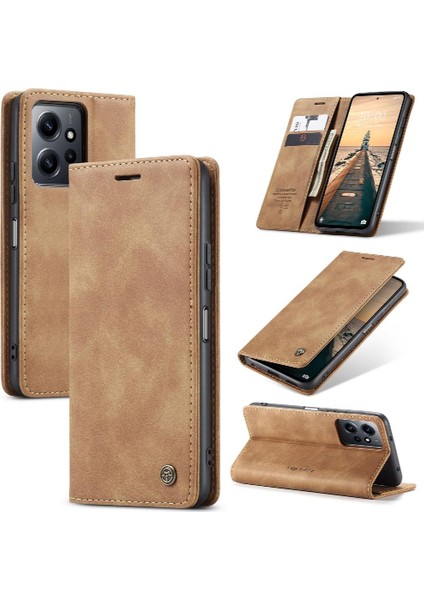 Xiaomi Redmi Not 12 Için Flip Case 4g Manyetik Kapatma Darbeye Vaka Pu (Yurt Dışından)