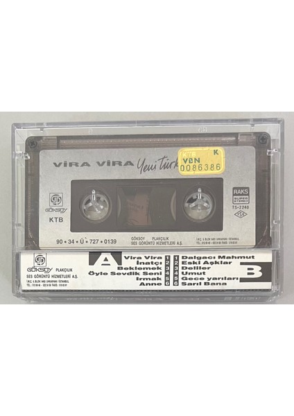 Yeni Türkü Vira Vira Kaset (Orjnal Dönem Baskı Kaset)