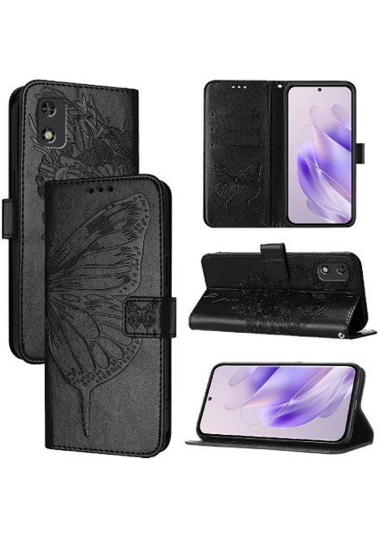 Tecno Pop 5c Premium Deri Kapak Kapak Manyetik Kabartma Için Kılıf (Yurt Dışından)