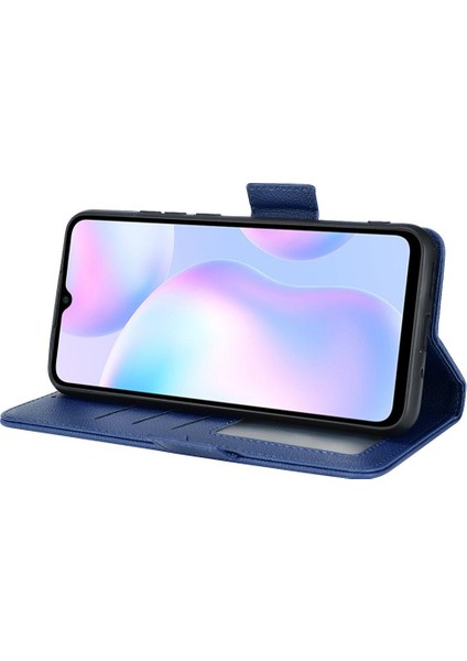 Xiaomi Redmi 9A Manyetik Cüzdan Kart Yuvaları Tutucu Yan Toka Pu (Yurt Dışından)