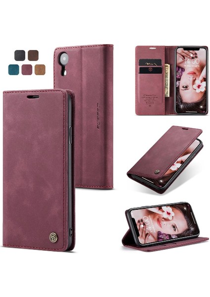 Iphone Xr Flip Folio Kitap Vintage Pu Deri Cüzdan Kılıf Için Flip Case (Yurt Dışından) modelleri