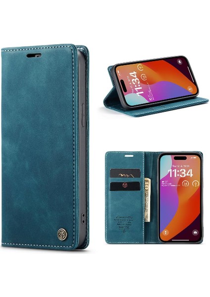 Iphone 15 Için Flip Case Pro Flip Folio Kitap Vintage Pu Deri Cüzdan Kılıf (Yurt Dışından) fiyatları
