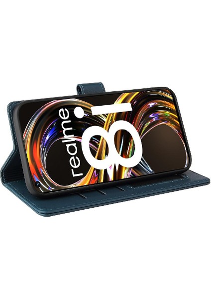 Realme 8i Kickstand Üç Kart Yuvaları 4 Köşe Koruma Için Flip Case (Yurt Dışından) fırsatları