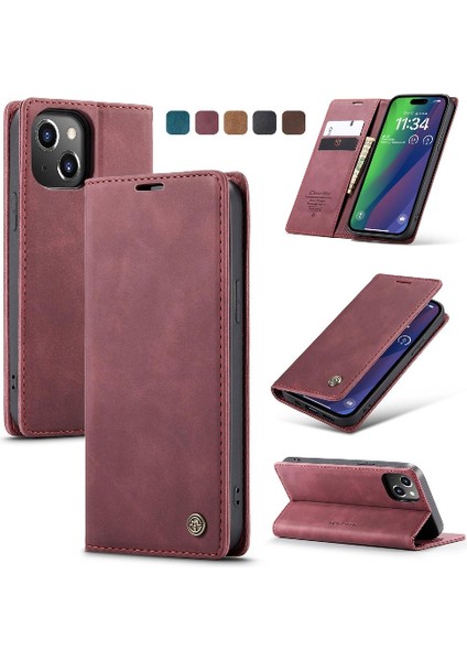 Iphone 15 Için Flip Case Artı Vintage Pu Deri Cüzdan Flip Folio Kitap (Yurt Dışından) fiyatları
