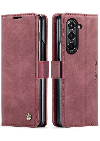 SZY Market Samsung Galaxy Z Için Flip Case Fold 5 5g Flip Folio Kitap Manyetik Kapatma (Yurt Dışından)