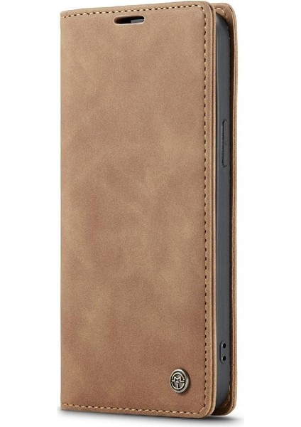 Iphone 13 Için Flip Case Pro Flip Folio Kitap Kılıf Kart Yuvası Kickstand Pu (Yurt Dışından)