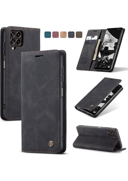 Samsung Galaxy M33 5g Için Flip Case Vintage Pu Deri Cüzdan Flip Folio (Yurt Dışından)