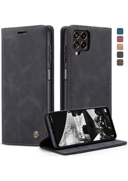 Samsung Galaxy M33 5g Için Flip Case Vintage Pu Deri Cüzdan Flip Folio (Yurt Dışından)