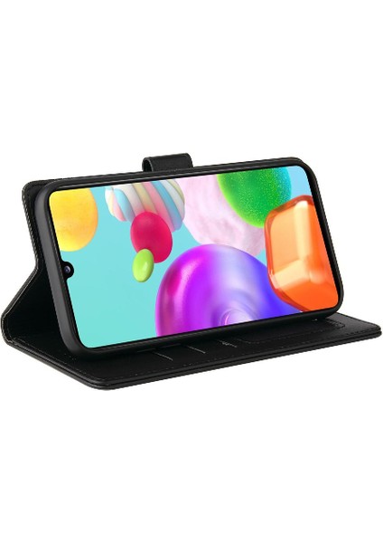 Samsung Galaxy A41 Üç Kart Yuvaları Premium Deri 4 Için Flip Case (Yurt Dışından) fırsatları