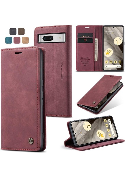 Google Pixel 7A Vintage Pu Deri Cüzdan Flip Için Flip Case Folio Kitap (Yurt Dışından)
