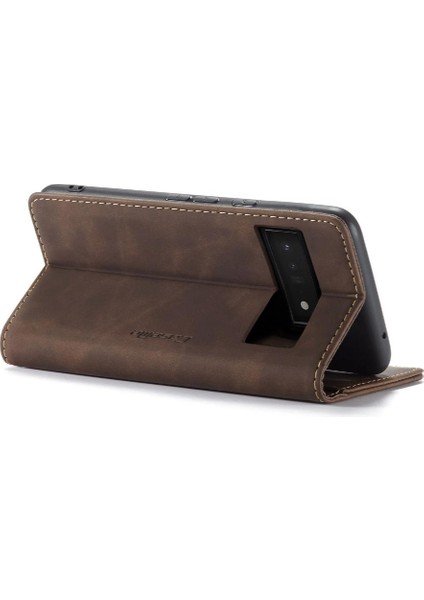 Google Piksel 6 Pro Manyetik Kapatma Darbeye Dayanıklı Vintage Pu Için Flip Case (Yurt Dışından) fırsatları
