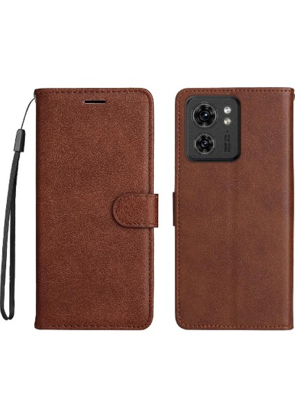 Motorola Kenar 40 5g Için Flip Case Yüksek Kalite Deri Klasik Düz Renk (Yurt Dışından)