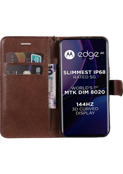 Motorola Kenar 40 5g Için Flip Case Yüksek Kalite Deri Klasik Düz Renk (Yurt Dışından) indirimleri