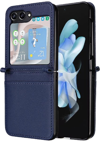 Samsung Galaxy Z Flip 5 Cüzdan Için Kılıf Yan Toka Kart Yuvaları Tutucu Pu (Yurt Dışından)
