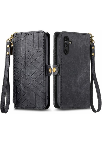 Samsung Galaxy A14 Için Flip Case 4g/5g Basit Iş Darbeye Deri (Yurt Dışından)
