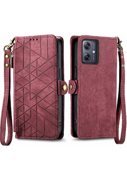 Motorola Moto G54 5g Flip Kapak Için Flip Case Cüzdan Deri Kılıf Basit (Yurt Dışından)