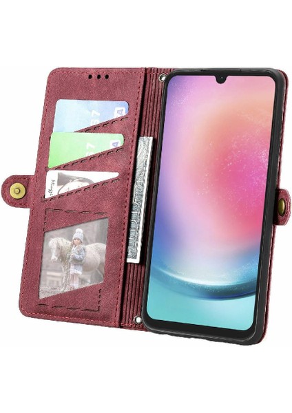 Samsung Galaxy A24 5g Flip Kapak Için Flip Case Basit Iş Darbeye (Yurt Dışından)