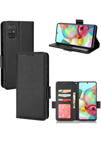 Samsung Galaxy A71 4g Pu Deri Cüzdan Kart Yuvaları Tutucu Yan (Yurt Dışından)
