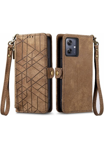 Motorola Moto G54 5g Flip Kapak Için Flip Case Cüzdan Deri Kılıf Basit (Yurt Dışından)