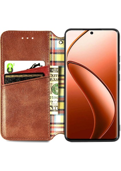 Realme 12 Pro Artı Flip Kapak Kılıf Için Kılıf Zarif Iş (Yurt Dışından)