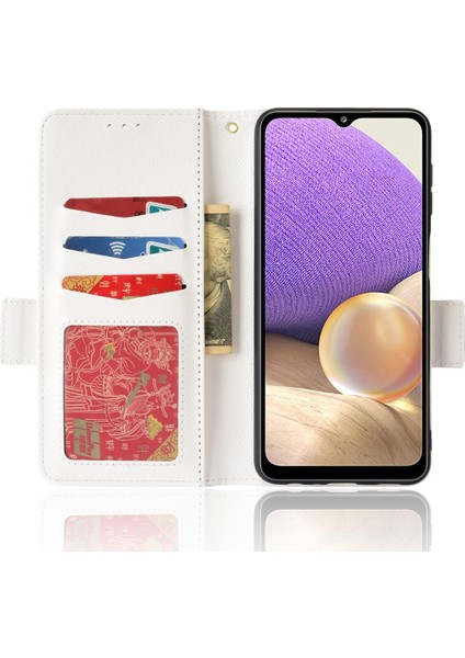 SZY Market Samsung Galaxy A32 5g Pu Deri Yan Toka Cüzdan Manyetik Kart (Yurt Dışından)