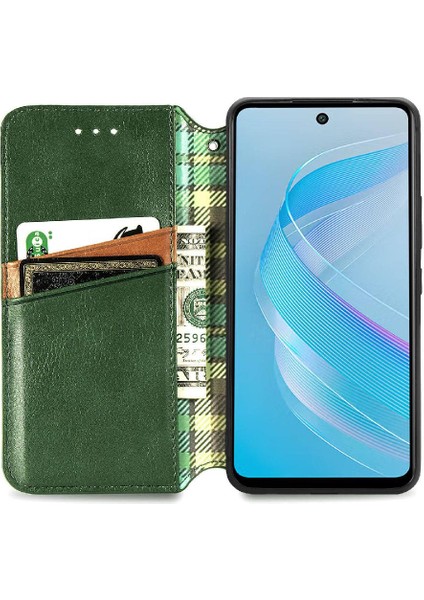 Infinix Akıllı 8 Cüzdan Fonksiyonu Için Kılıf Deri Kılıf Moda Tasarım Flip (Yurt Dışından)