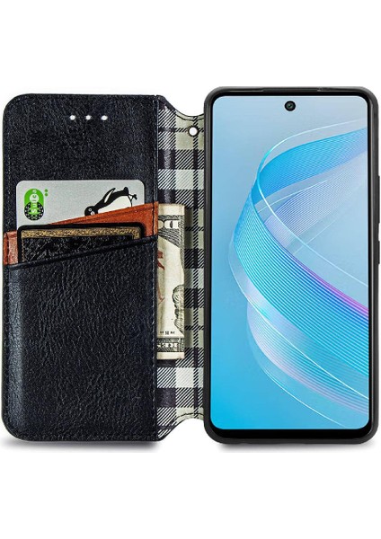 Infinix Akıllı 8 Cüzdan Fonksiyonu Için Kılıf Deri Kılıf Moda Tasarım Flip (Yurt Dışından)