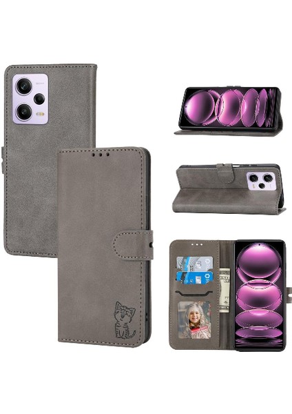 Cüzdan Durumda Xiaomi Redmi Için Not 12 Pro Artı Kart Tutucu Tüm Yuvarlak (Yurt Dışından)