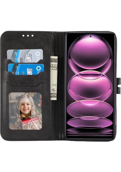 Cüzdan Durumda Xiaomi Redmi Için Not 12 Pro Artı Kart Tutucu Tüm Yuvarlak (Yurt Dışından)
