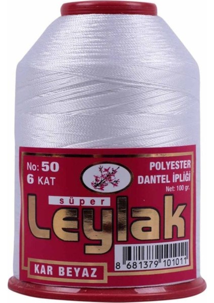 Leylak 50No 100 gr Kar Beyaz Dantel ve Oya Ipi