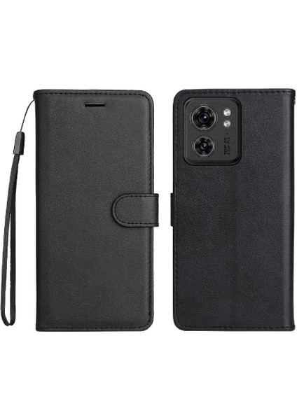 Motorola Kenar 40 5g Için Flip Case Yüksek Kalite Deri Klasik Düz Renk (Yurt Dışından)