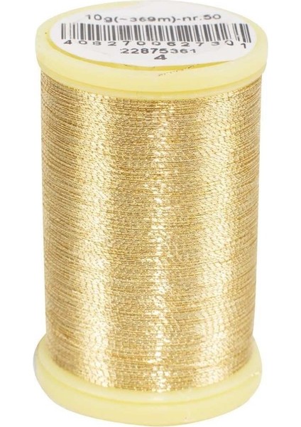 Anchor Çapa 04NO Makine Simi 10 Gram Küçük Makara - Makine Nakış Ipi Metalik 4 Numara Açık Altın