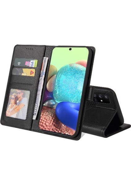 Samsung Galaxy A71 4 Köşe Koruma Üç Kart Yuvaları Için Flip Case (Yurt Dışından) indirimleri
