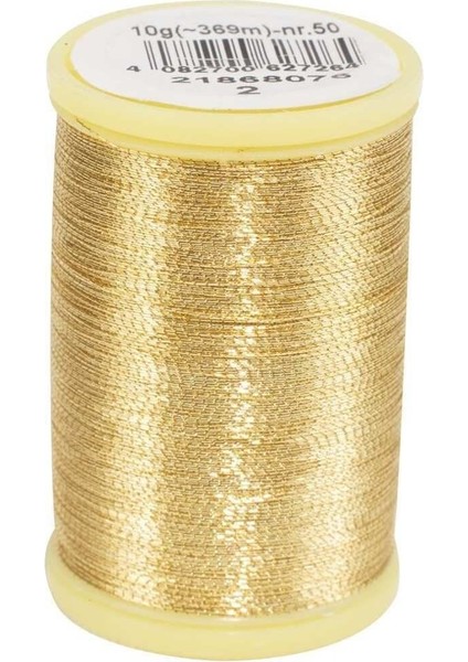 Anchor Çapa 02NO Makine Simi 10 Gram Küçük Makara - Makine Nakış Ipi Metalik 2 Numara Açık Altın