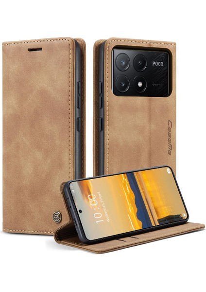 Xiaomi Poco X6 Pro 5g Flip Için Flip Case Folio Kitap Kılıf Kart Yuvası Kapatma (Yurt Dışından)