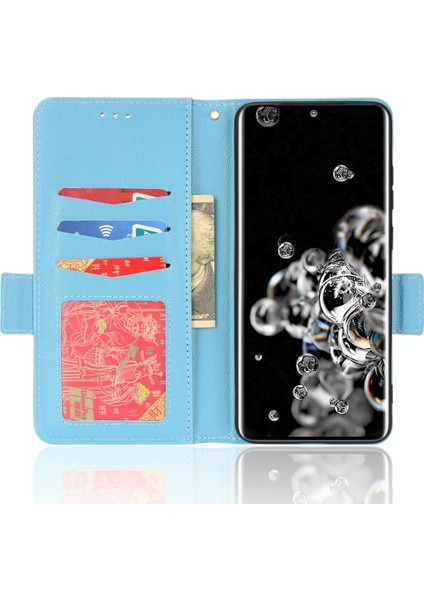 Samsung Galaxy S20 Ultra Yan Toka Cüzdan Manyetik Kart Yuvaları Için Kılıf (Yurt Dışından) modelleri