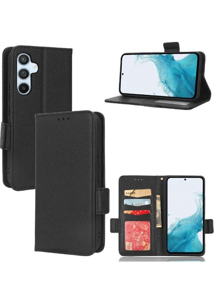 Samsung Galaxy A54 5g Yan Toka Manyetik Kart Yuvaları Tutucu Pu (Yurt Dışından)