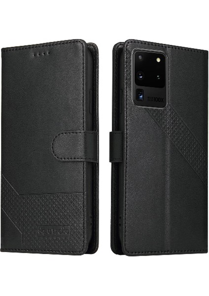Samsung Galaxy S20 Ultra Premium Deri Üç Kart Yuvaları Için Flip Case (Yurt Dışından) fırsatları