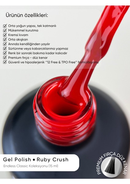 Kalıcı Oje Endless Classic Serisi 15 ml Ruby Crush