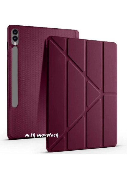 Samsung Galaxy S9 Fe /S10 Fe 10.9 Inç Uyumlu Tablet Kılıfı Kalem Bölme Yuvalı Silikon Yatay ve Dikey Standlı Akıllı Kapak Sm-X520 X510