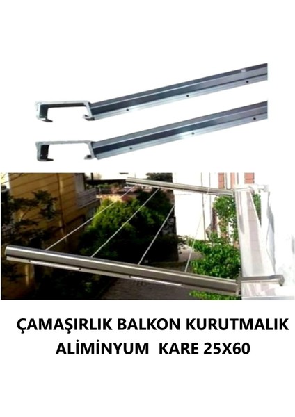 Çamaşırlık Alm Cam Balkon Kare 30X80 Kurutmalık