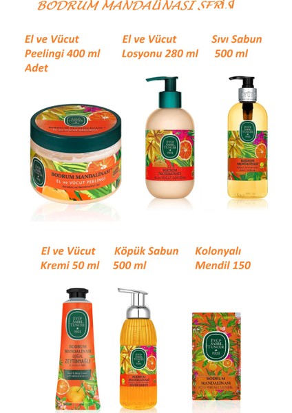 Bodrum Mandalinası Vücut Bakım Serisi